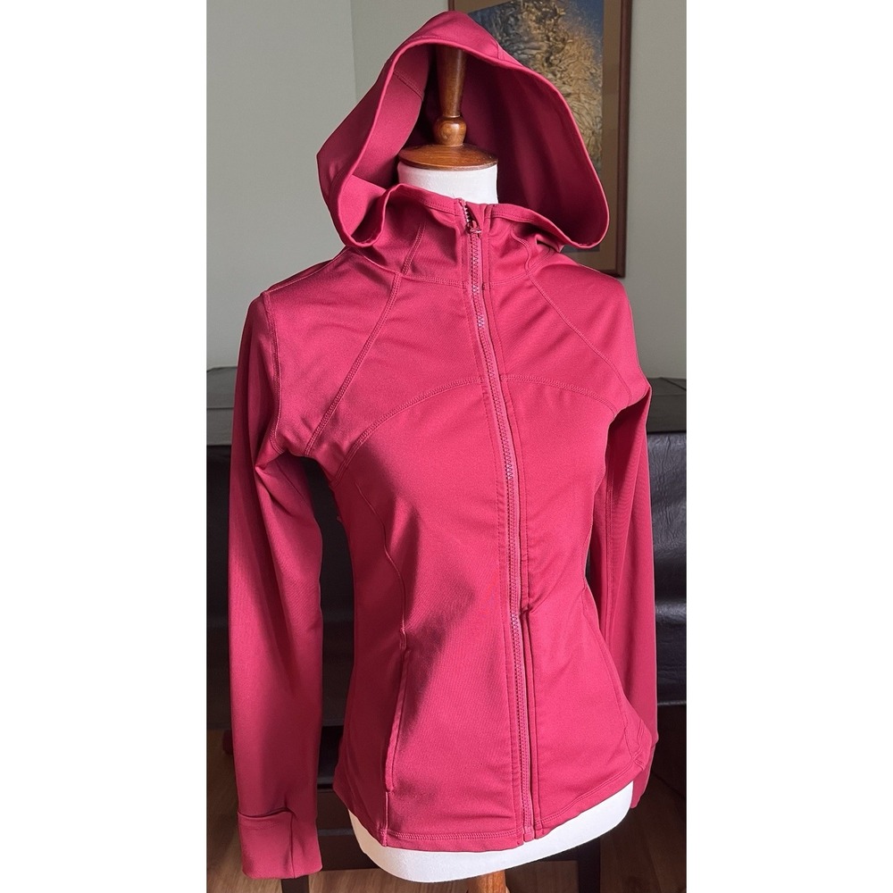Levelup Active Womens  Size M Hoodie Jacket Karanda Red Training Athletic Zip